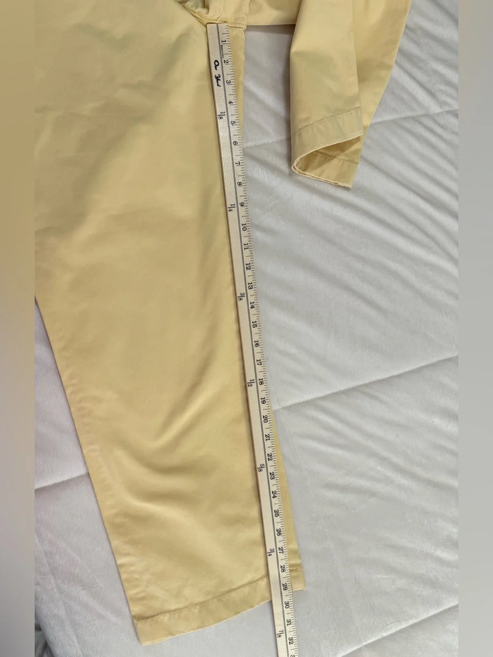 J.Crew Men’s Yellow 100% Cotton Chino Pants 36x30 Classic Flat Front